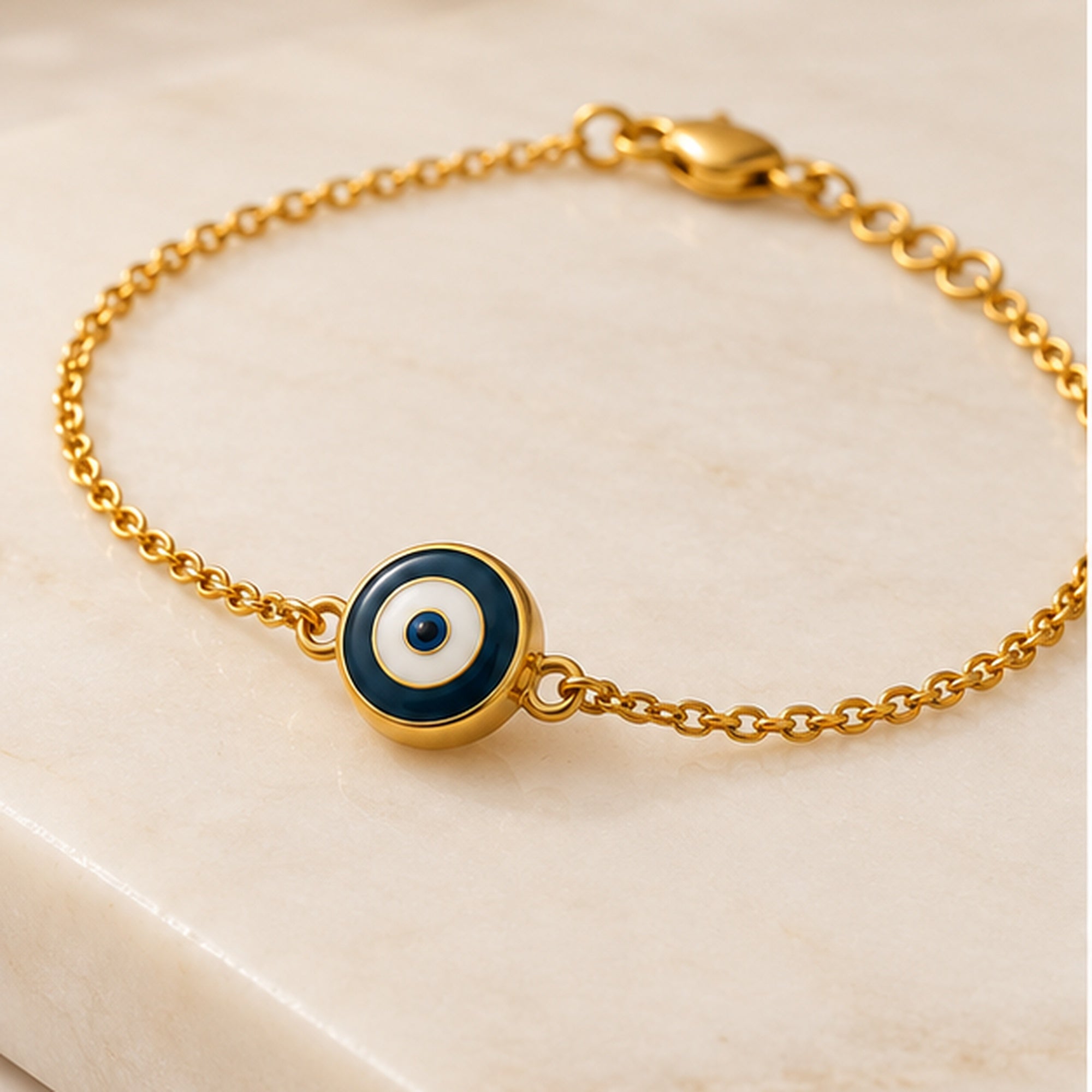 Protective Evil Eye Meena Chain Bracelet