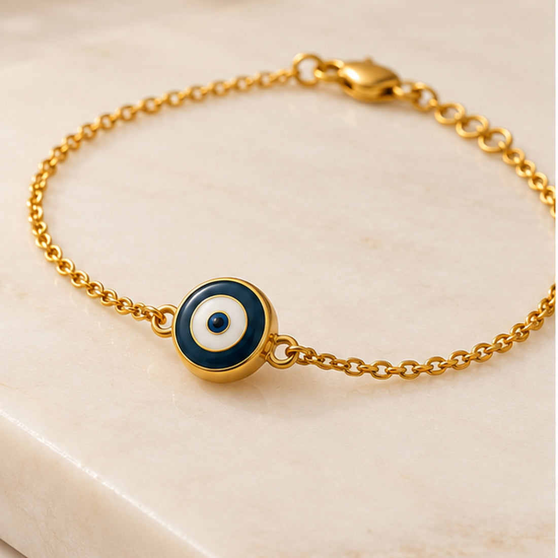 Protective Evil Eye Meena Chain Bracelet