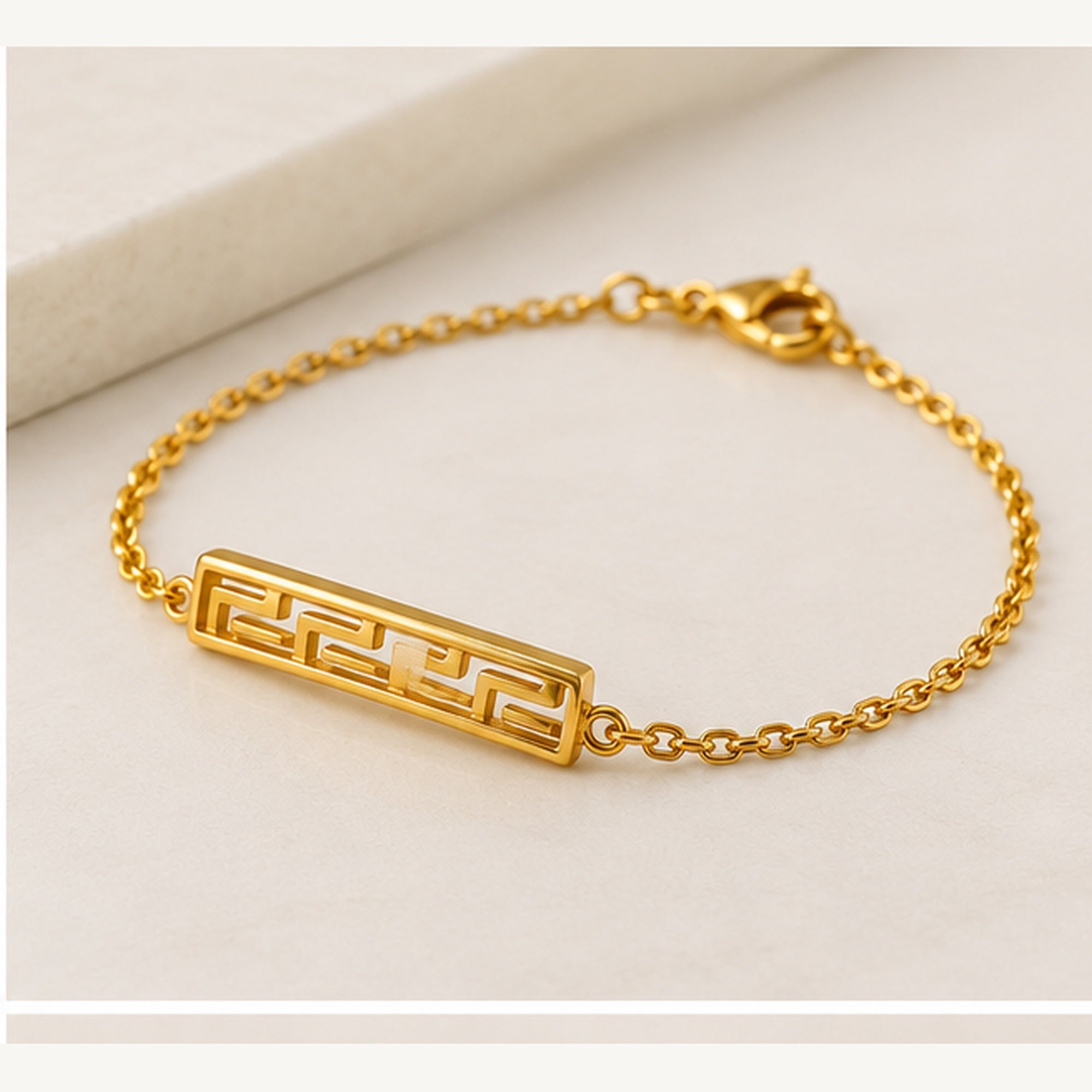 Minimal Greek Bar Bracelet