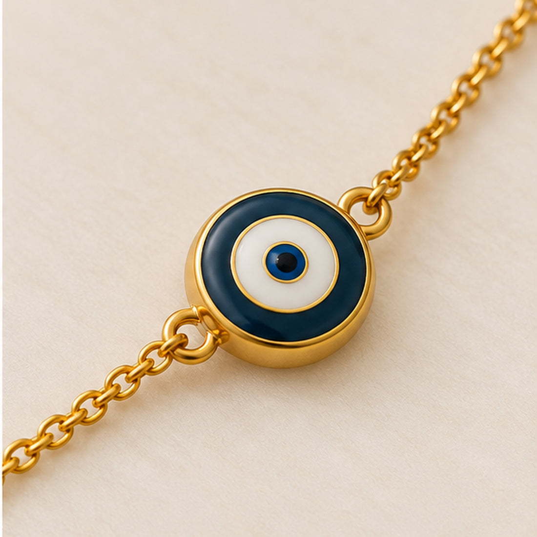 Protective Evil Eye Meena Chain Bracelet