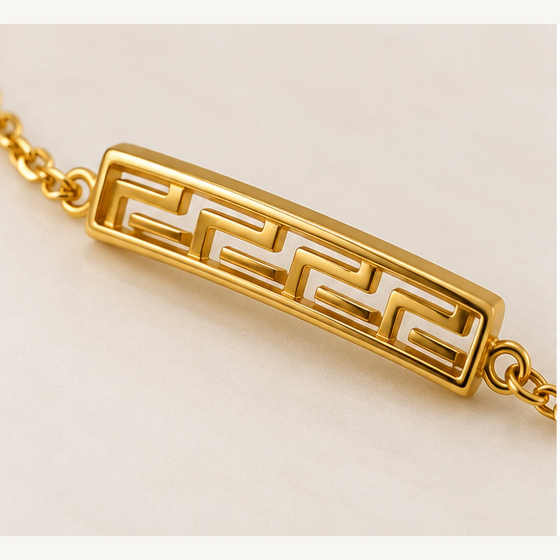 Minimal Greek Bar Bracelet