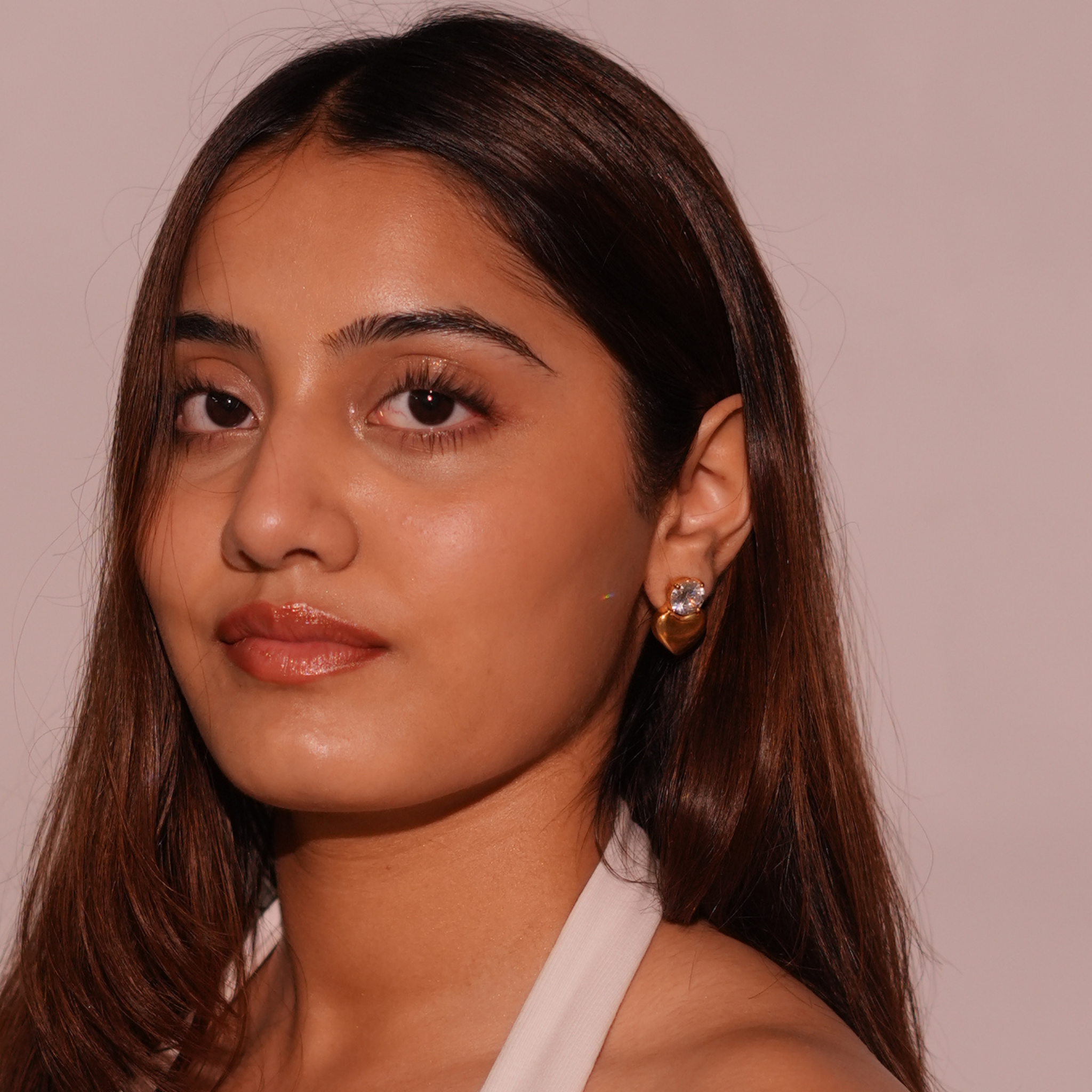Golden Heart Earrings (YD-ER-7)