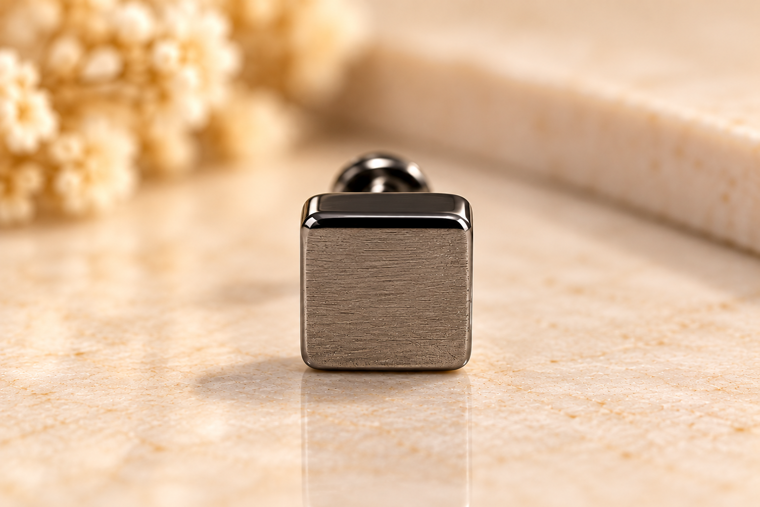 Black Rhodium Stud Earrings