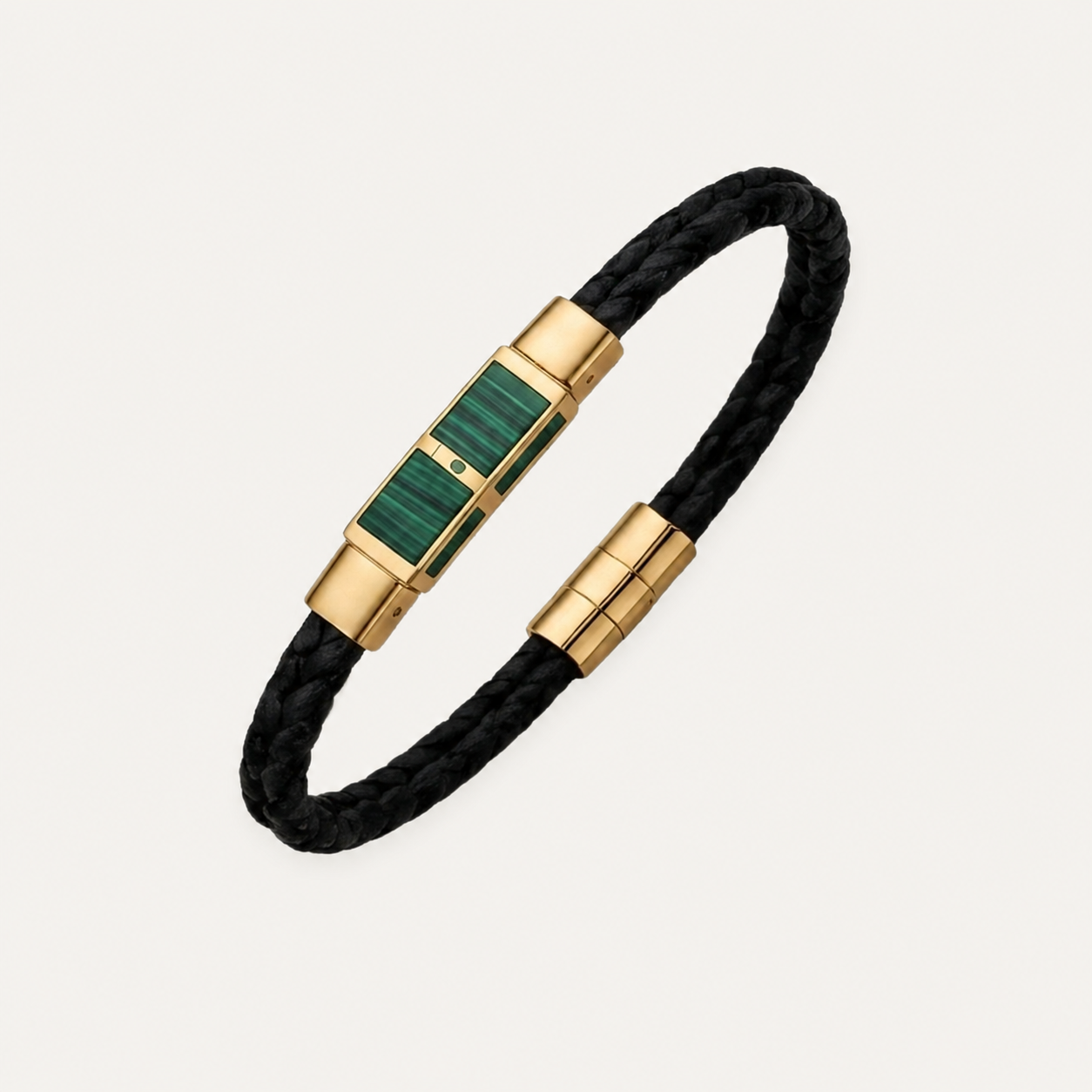 Green Inlay Cord Bracelet