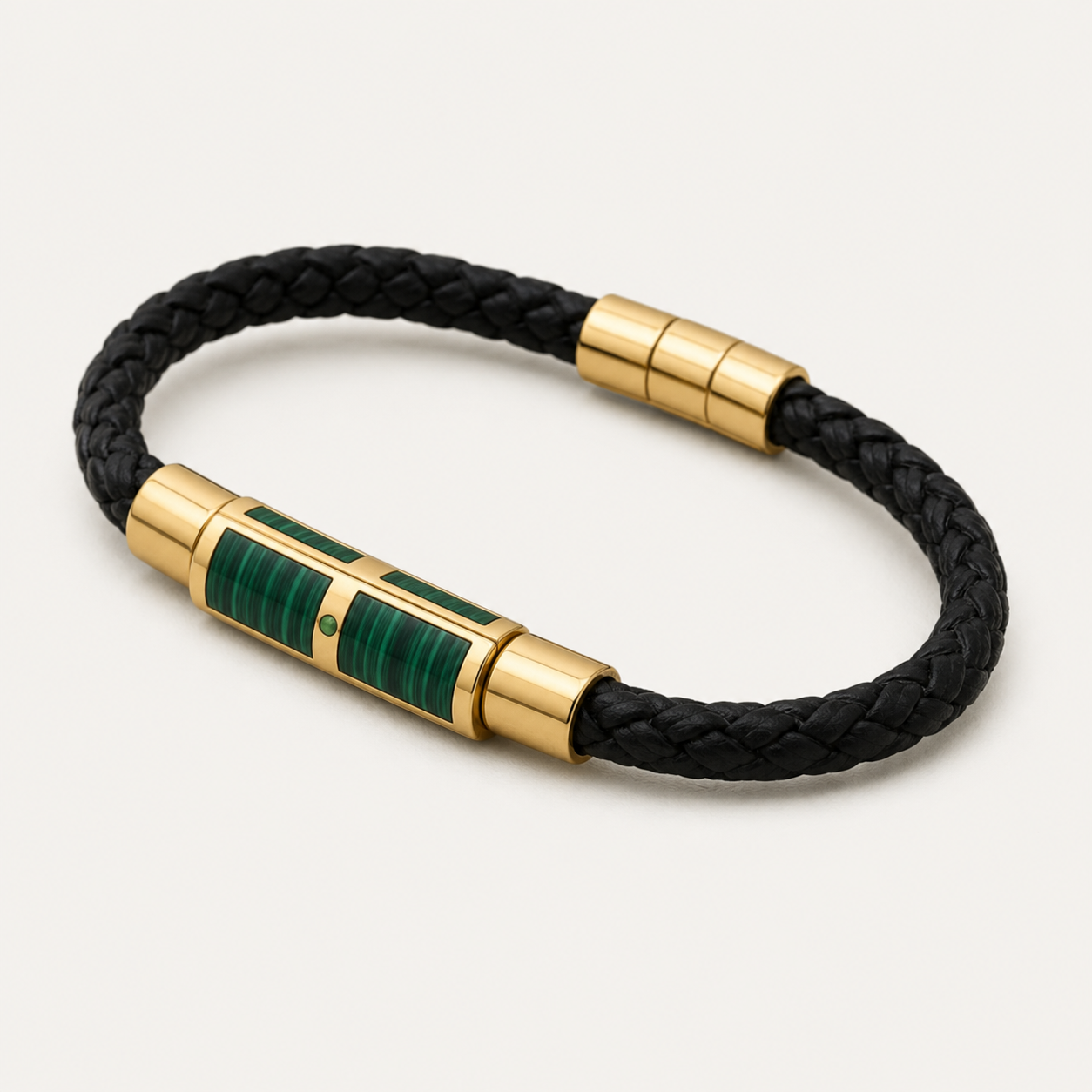 Green Inlay Cord Bracelet