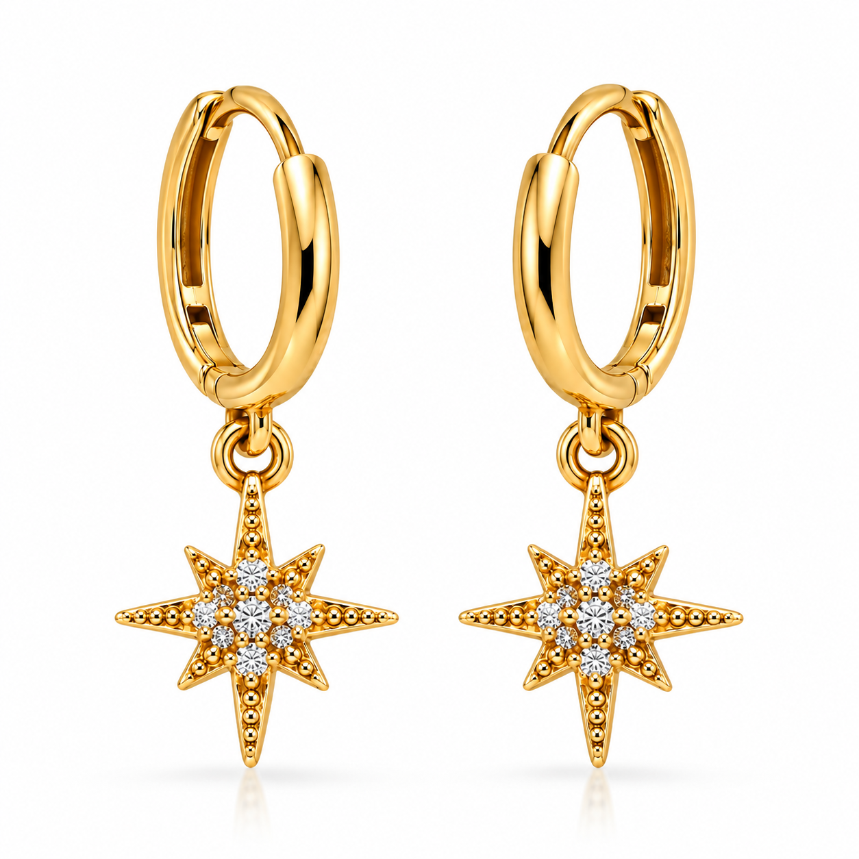 Star Hoop Earrings