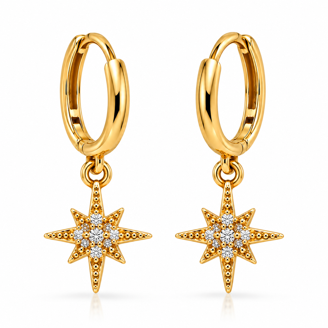 Star Hoop Earrings