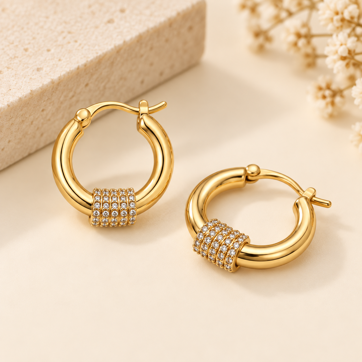 Crystal Hoop Earrings