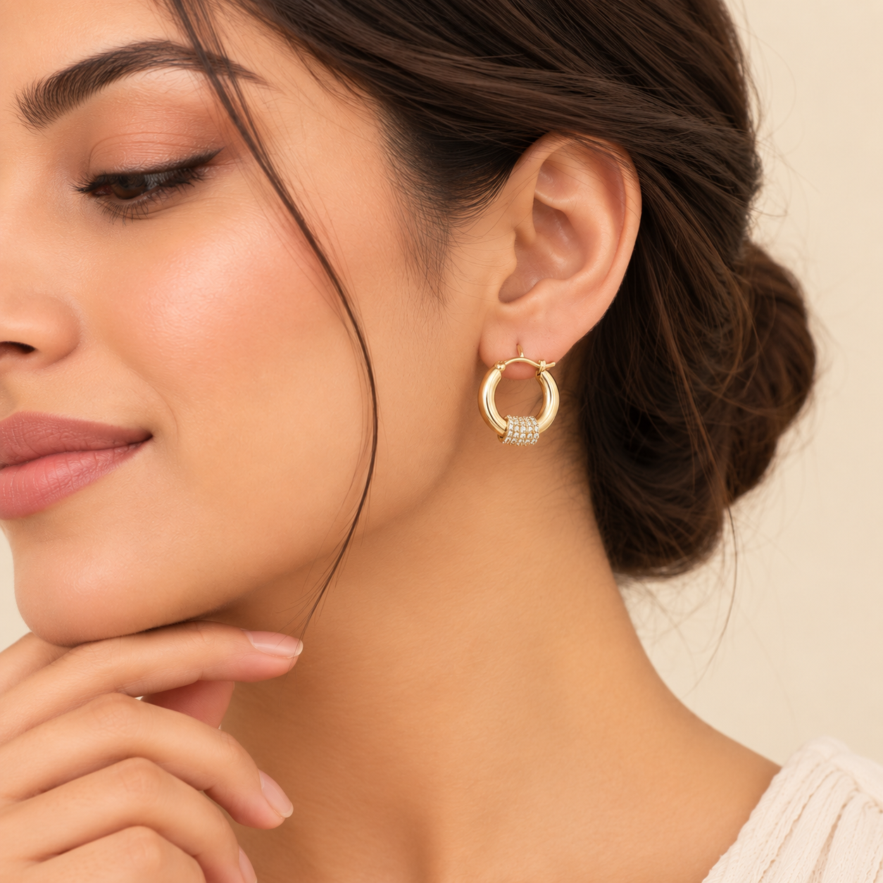 Crystal Hoop Earrings