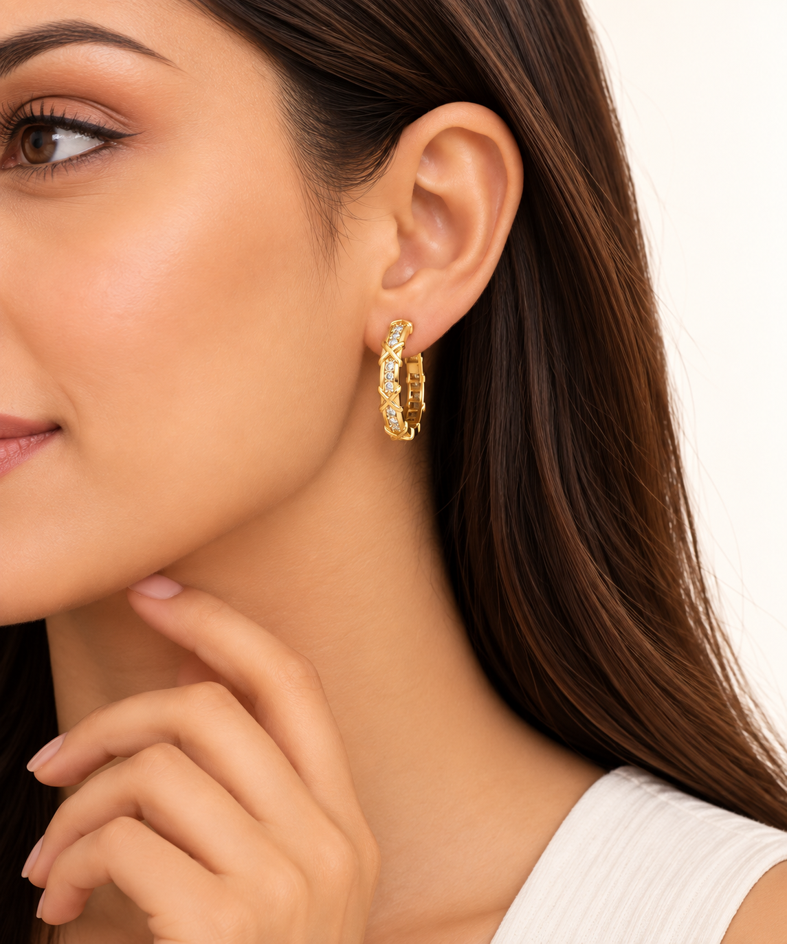 Crystal Hoop Earrings