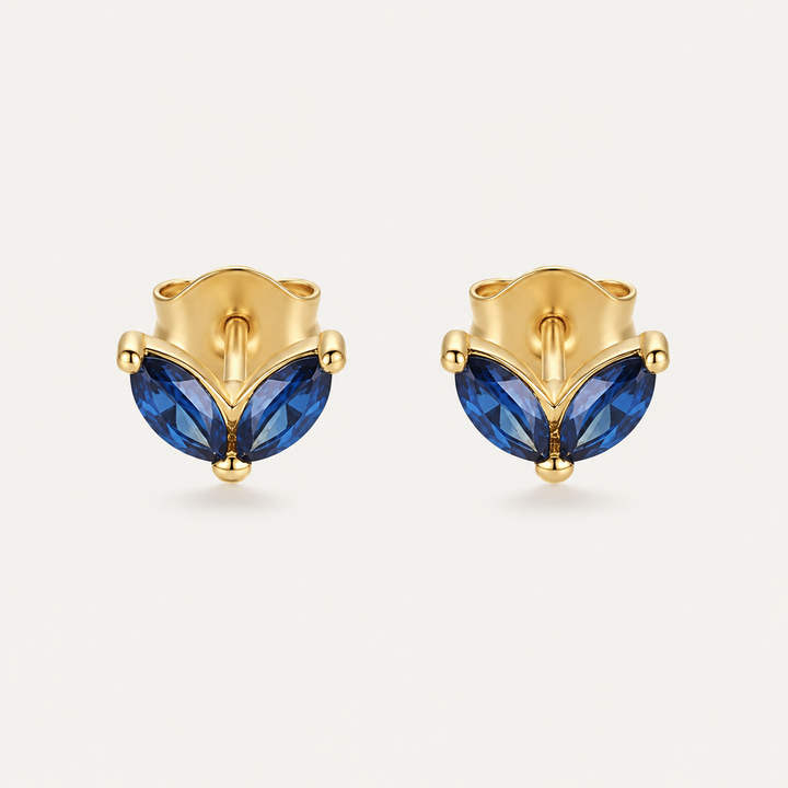 Chevron Bloom Stud Earrings