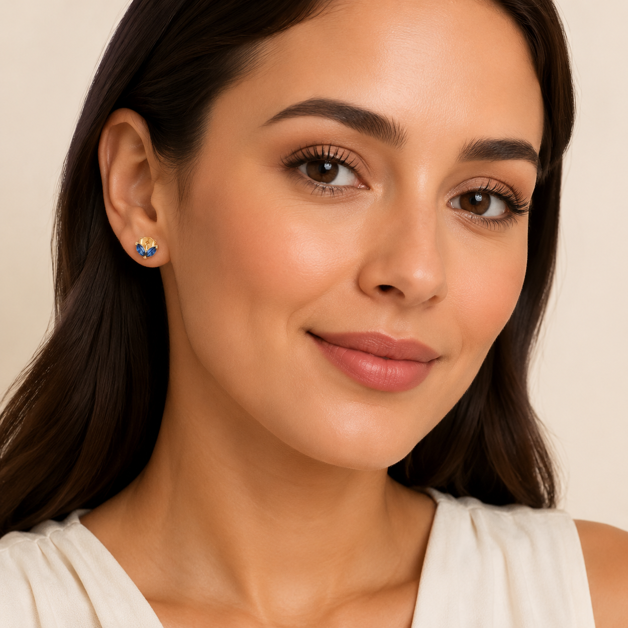 Chevron Bloom Stud Earrings