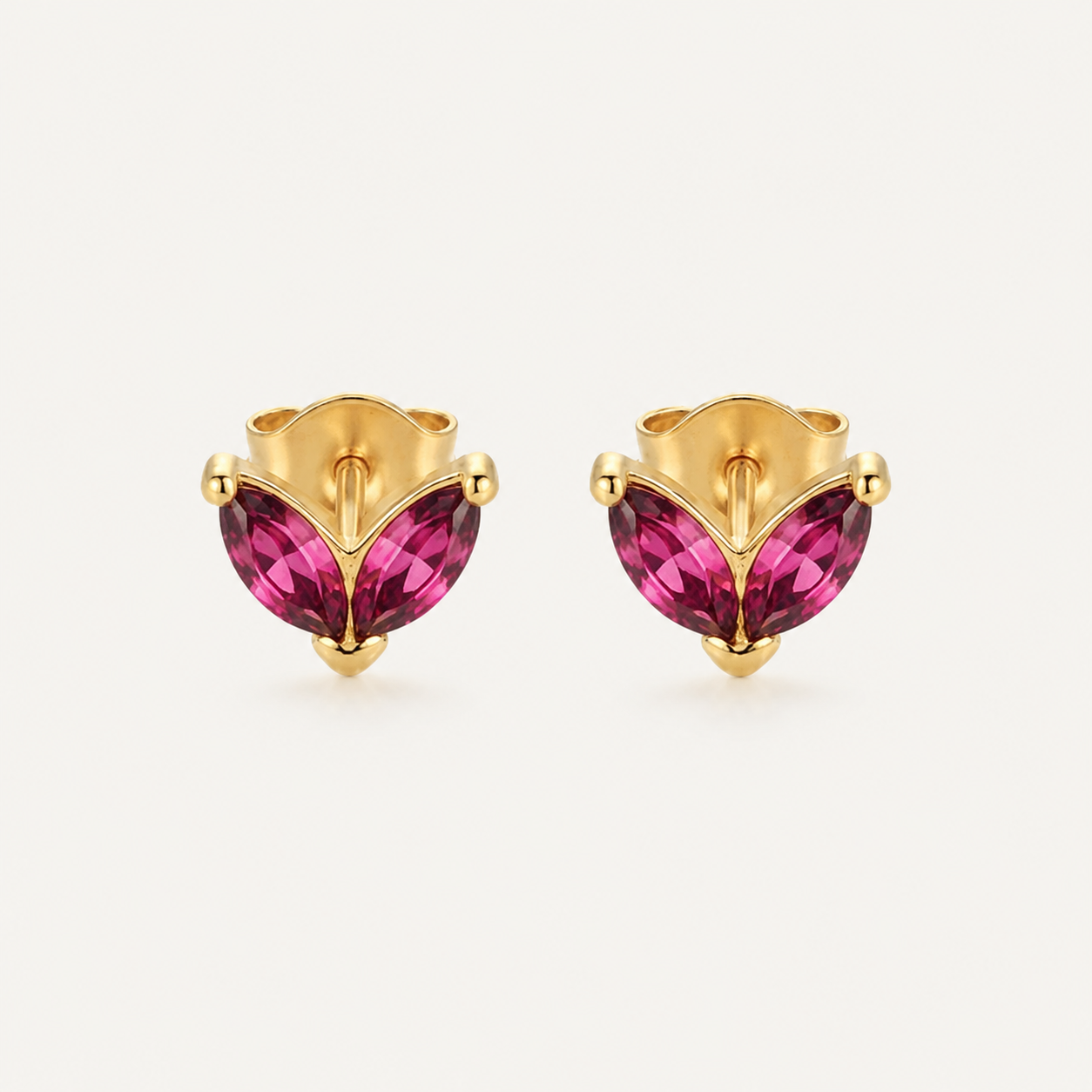 Chevron Bloom Stud Earrings