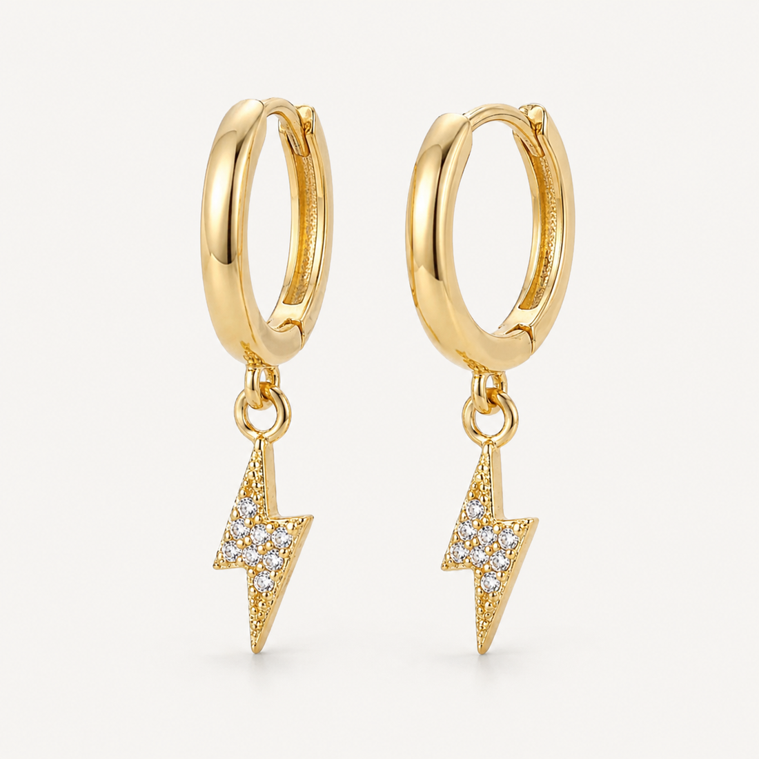 Crystal Lightning Hoops