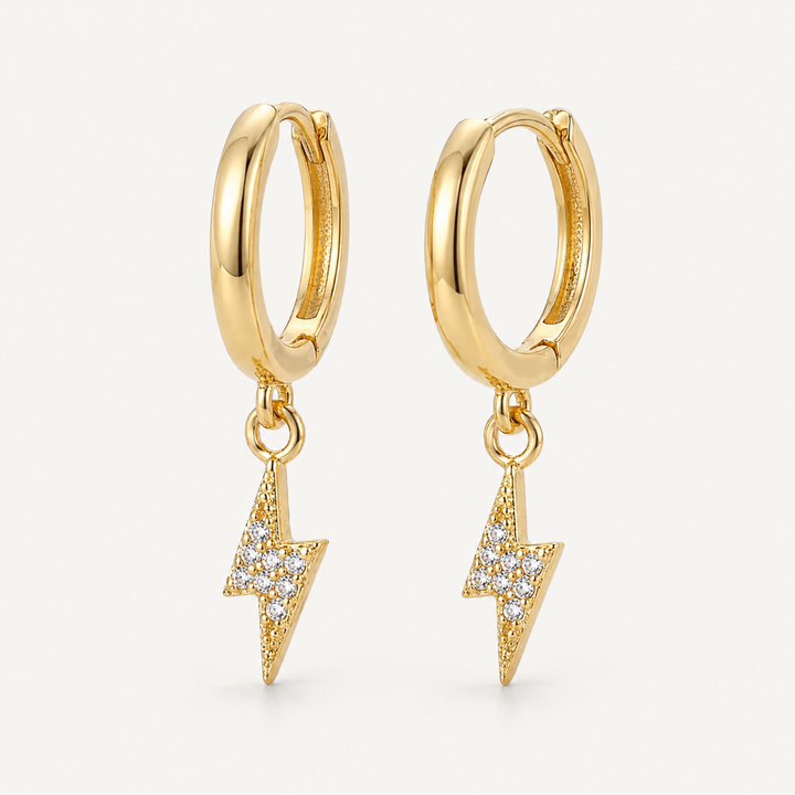 Crystal Lightning Hoops