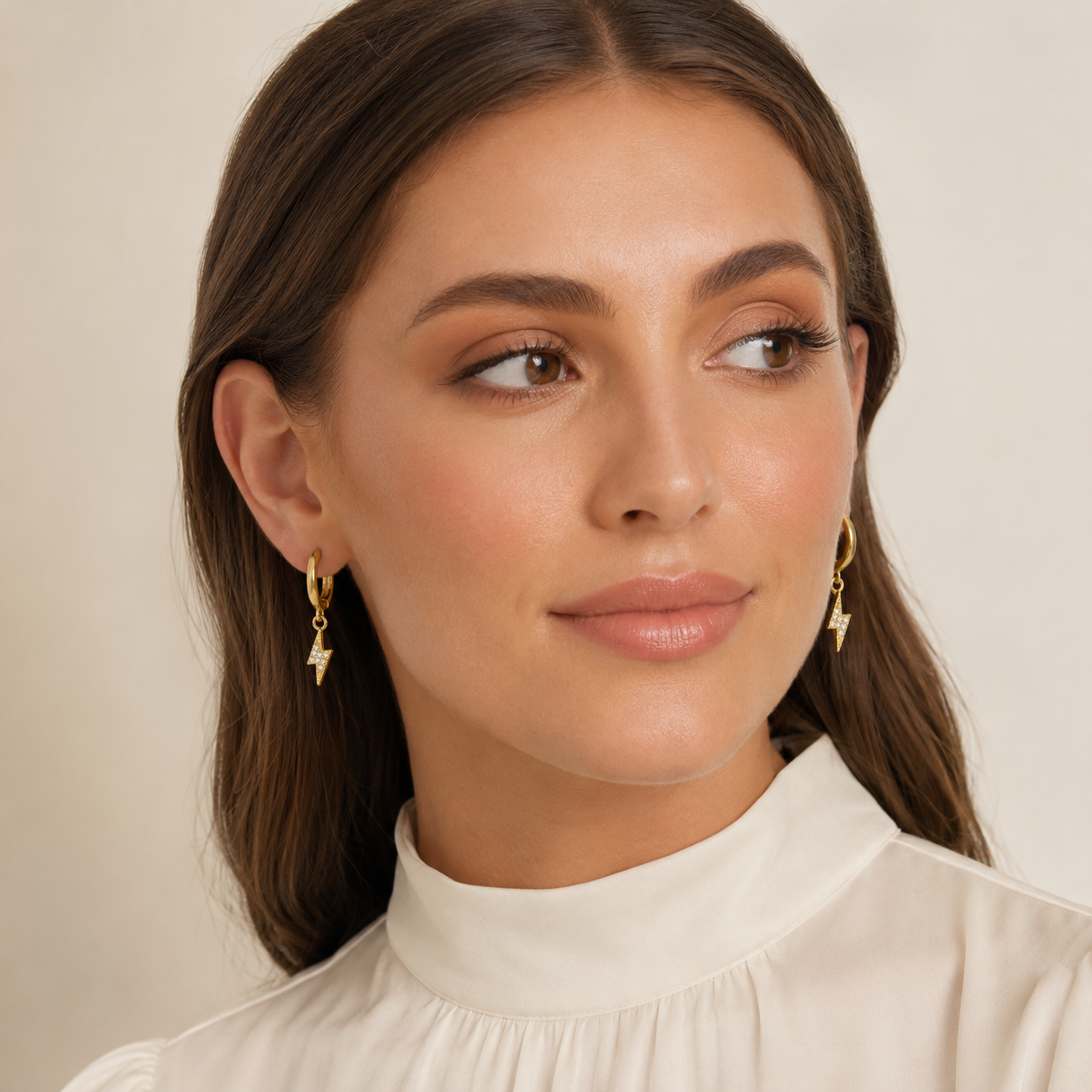 Crystal Lightning Hoops