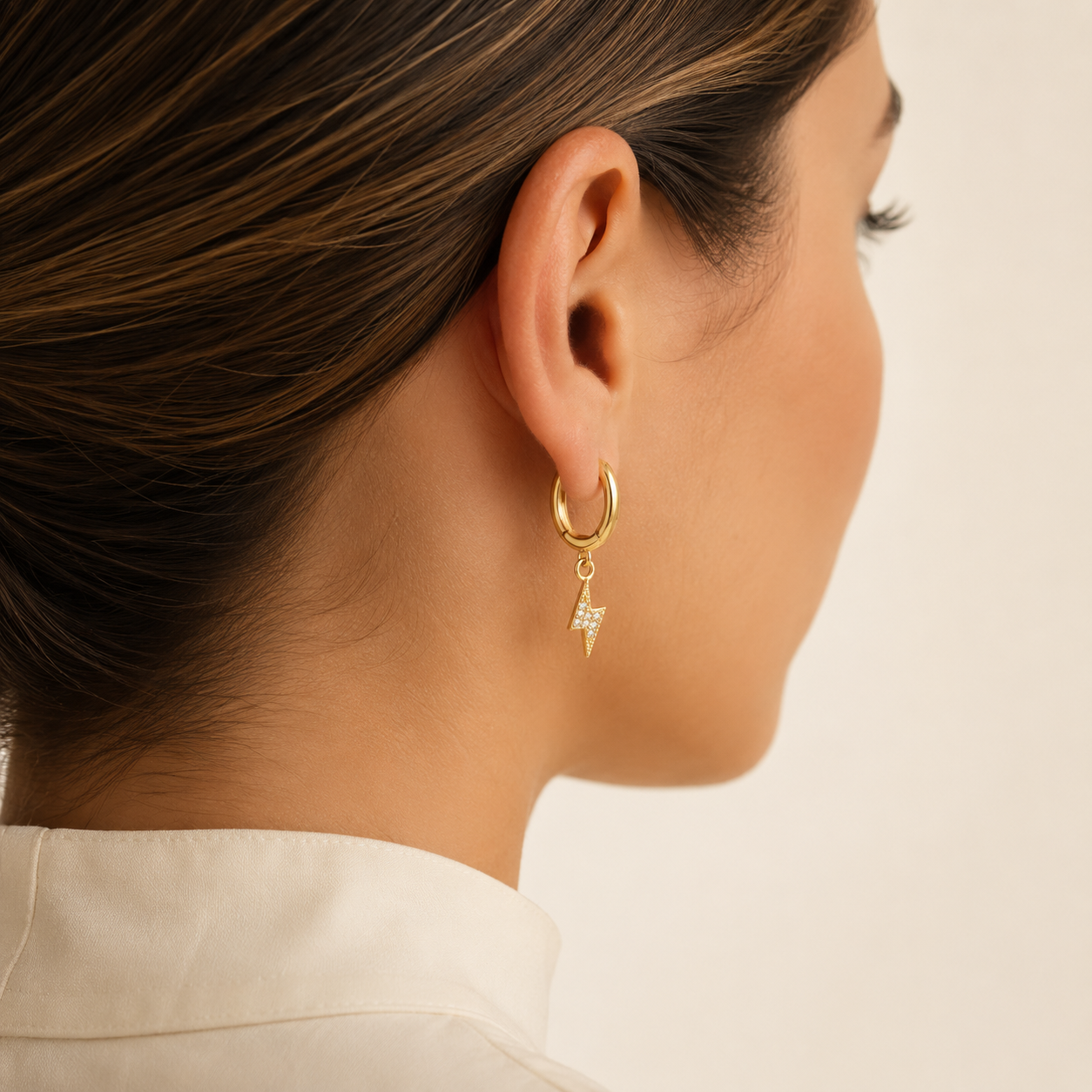Crystal Lightning Hoops