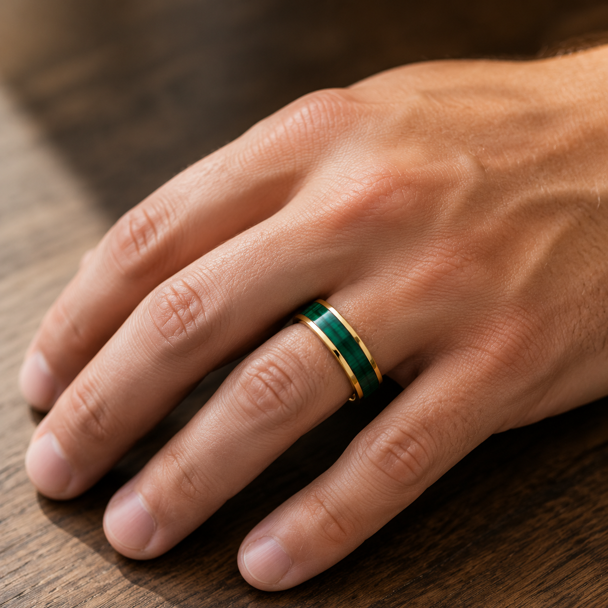 Mosaic Inlay Band Ring