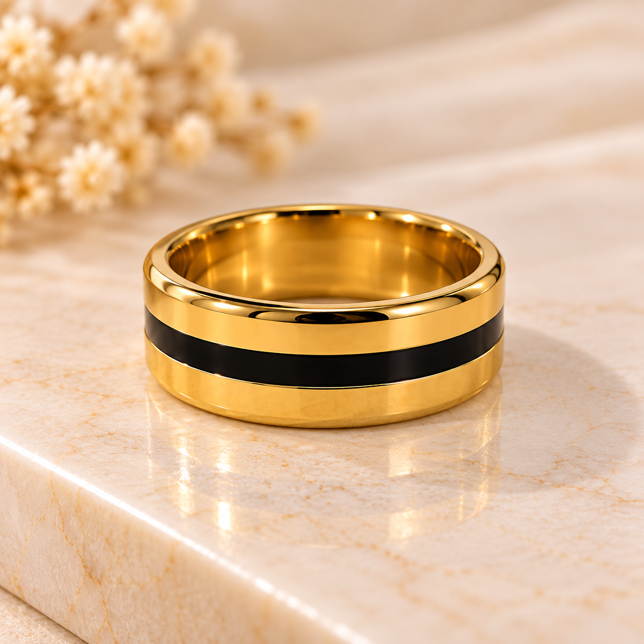Black Stone Statement Ring