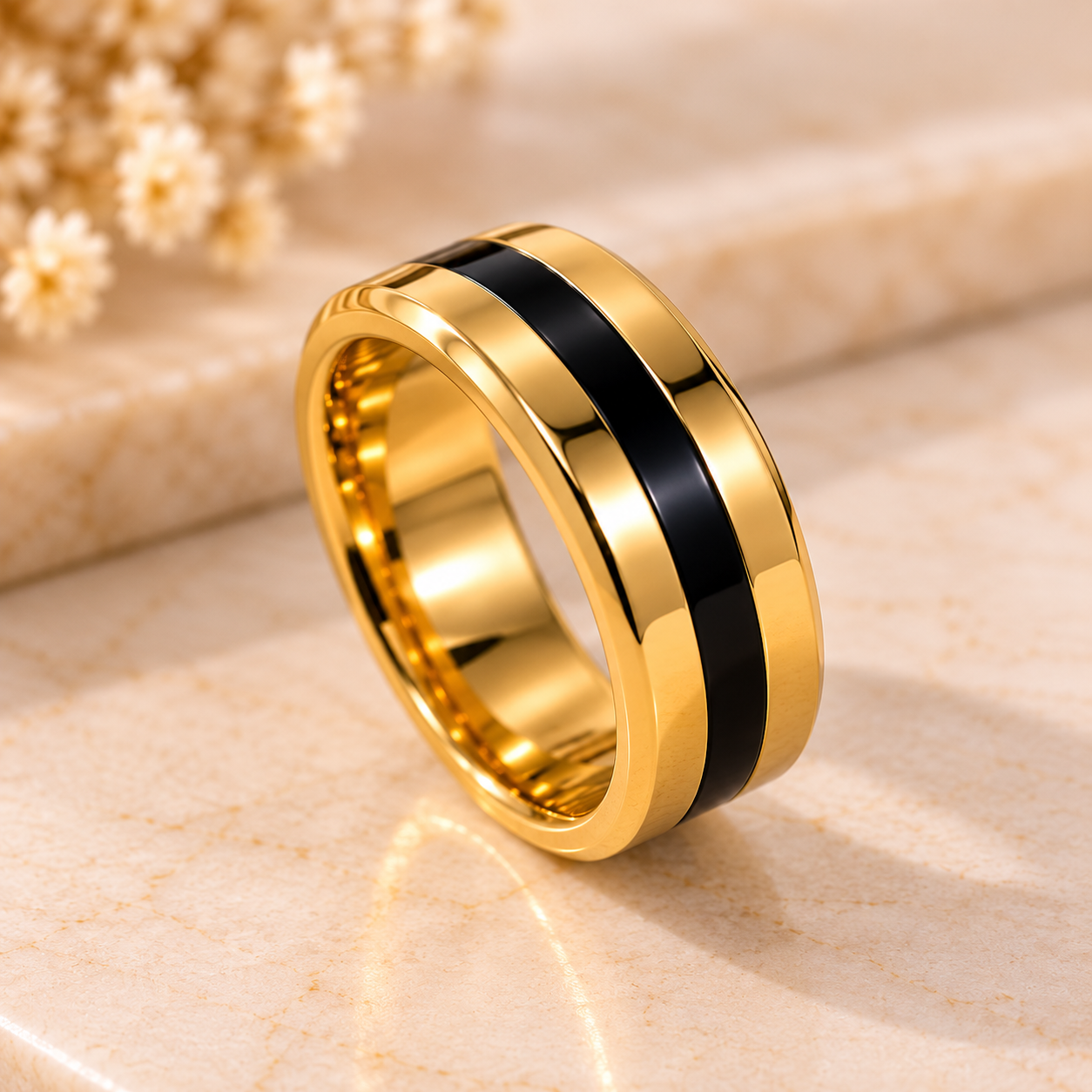 Black Stone Statement Ring