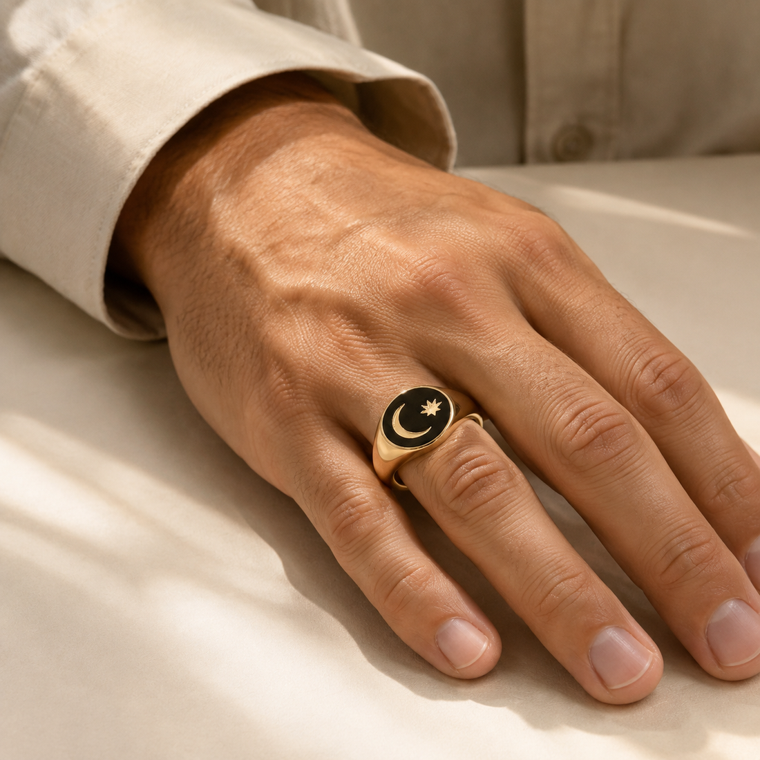 Men’s Celestial Signet Ring