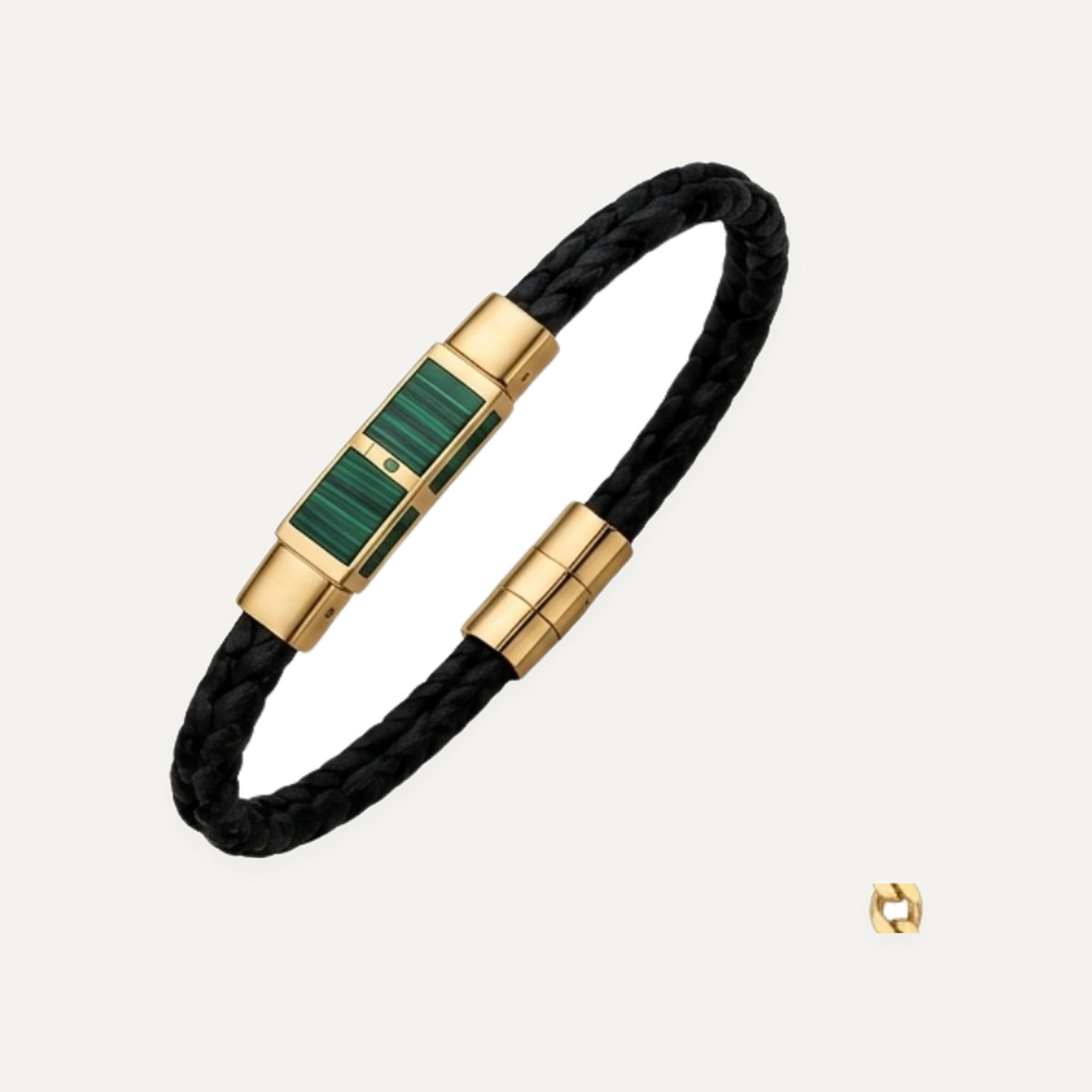 Green Inlay Cord Bracelet