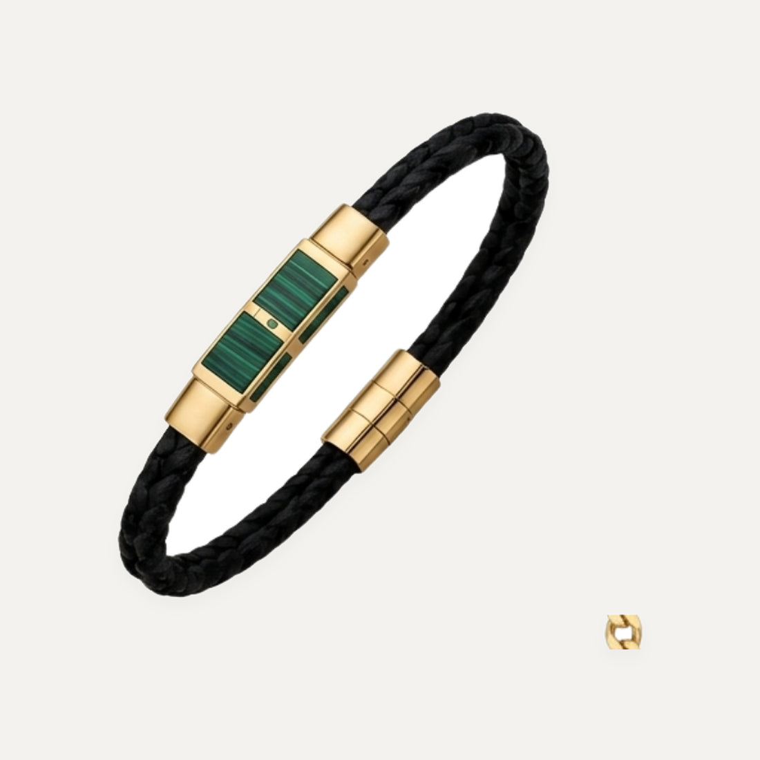 Green Inlay Cord Bracelet