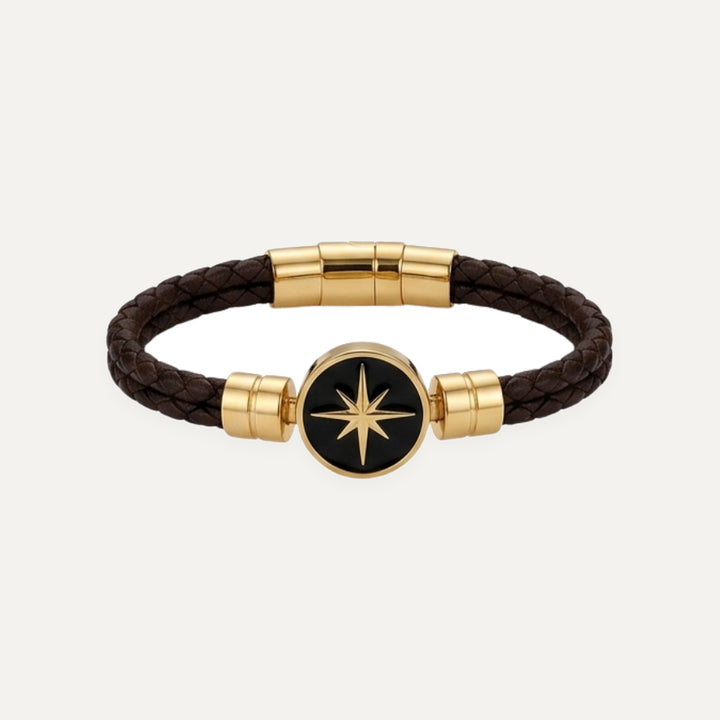 North Star Leather Bracelet