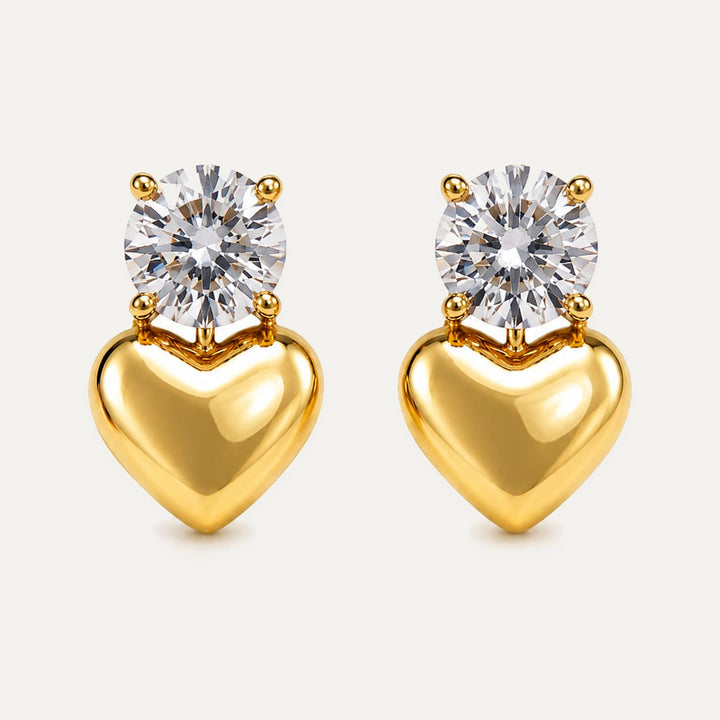 Golden Heart Earrings (YD-ER-7)