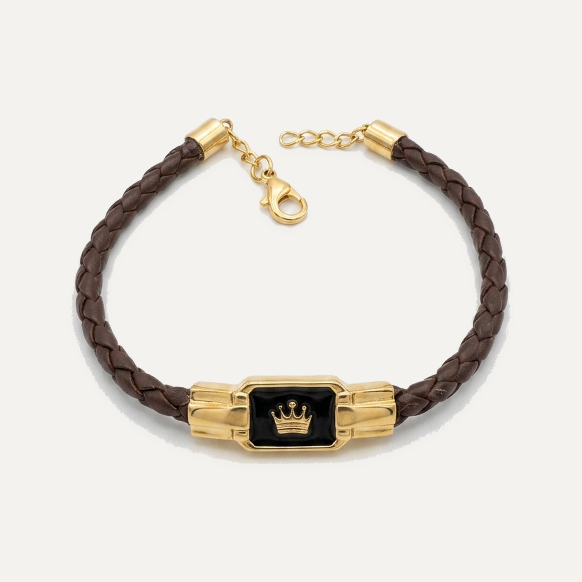 Royal Crown Leather Bracelet (YD-BR-6)